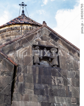 sculpture on St Nshan cathedral, Haghpat Monastery sculpture on St Nshan cathedral, Haghpat Monastery 140303793