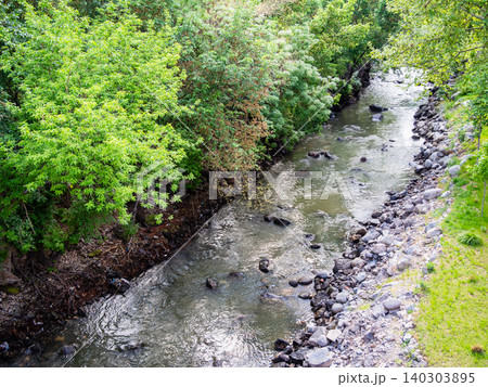 Hrazdan river in Hrazdan gorge in Yerevan city Hrazdan river in Hrazdan gorge in Yerevan city 140303895