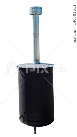 garden incinerator barrel cutout on white garden incinerator barrel cutout on white 140303911