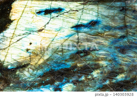 surface of polished labradorite rock close-up surface of polished labradorite rock close-up 140303928