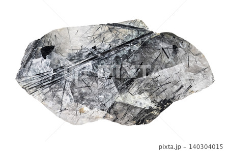 raw piece of schorl tourmaline quartz cutout 140304015