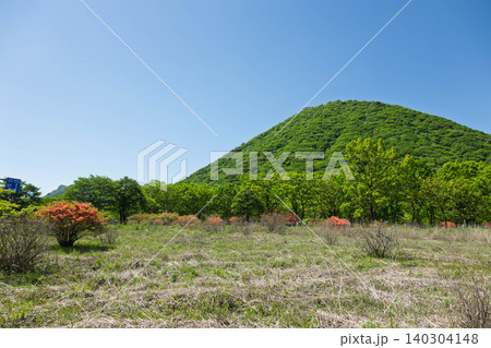 初夏の榛名山 ゆうすげの道から見る榛名富士 初夏の榛名山 ゆうすげの道から見る榛名富士 140304148