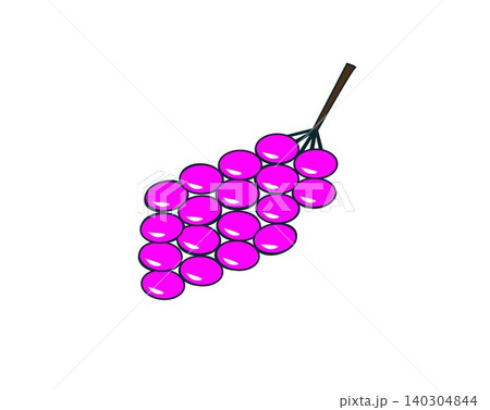 Fresh purple grapes bunch vector illustration on isolated white background Fresh purple grapes bunch vector illustration on isolated white background 140304844