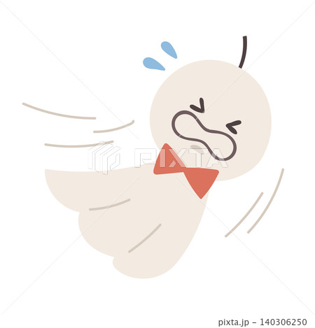 強風や台風に焦る赤い蝶ネクタイを付けたかわいい梅雨のてるてる坊主イラスト素材 強風や台風に焦る赤い蝶ネクタイを付けたかわいい梅雨のてるてる坊主イラスト素材 140306250