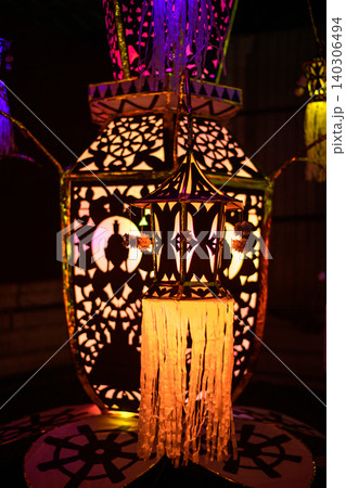 Vesak lanterns, Colorful rotating lanterns display during the Vesak festival in Sri Lanka Vesak lanterns, Colorful rotating lanterns display during the Vesak festival in Sri Lanka 140306494