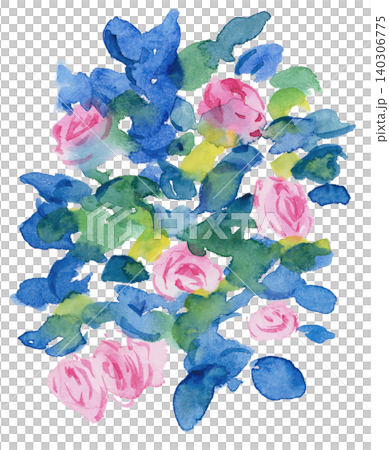 時尚的水彩玫瑰插畫 時尚的水彩玫瑰插畫 140306775