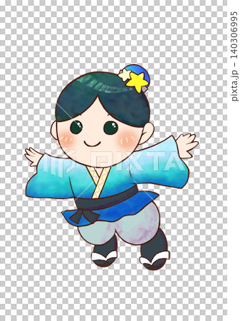 ふわりと浮かんでいるひこ星のイラスト ふわりと浮かんでいるひこ星のイラスト 140306995