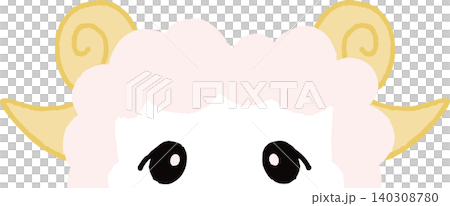 New Year's card: Sheep vector illustration material New Year's card: Sheep vector illustration material 140308780