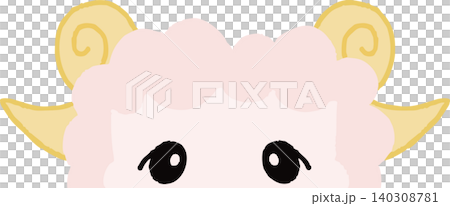 New Year's card: Sheep vector illustration material New Year's card: Sheep vector illustration material 140308781