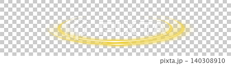 A swirling ring and circle effect of glowing yellow light on a transparent background. A swirling ring and circle effect of glowing yellow light on a transparent background. 140308910