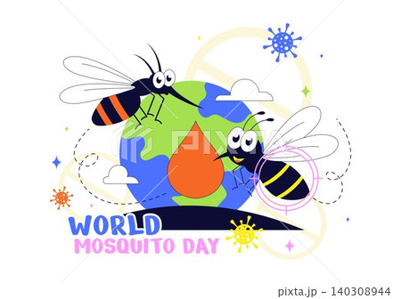 World Mosquito Day Illustration Featuring Mosquito Awareness, Disease Prevention, Insect Control, Public Health Campaign, and Repellent Protection World Mosquito Day Illustration Featuring Mosquito Awareness, Disease Prevention, Insect Control, Public Health Campaign, and Repellent Protection 140308944