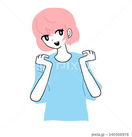 頑張る女性 頑張る女性 140308978