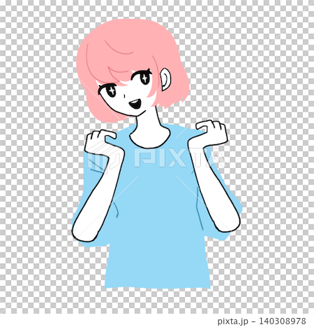 A woman trying hard 140308978
