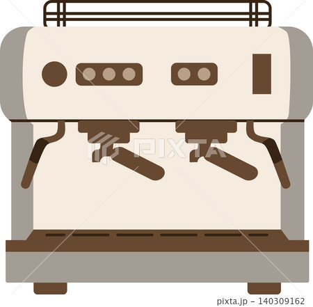 Commercial Espresso Machine Flat Illustration Coffee Shop Equipment Commercial Espresso Machine Flat Illustration Coffee Shop Equipment 140309162