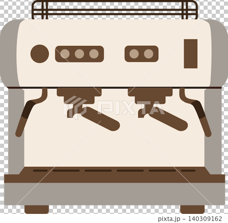 Commercial Espresso Machine Flat Illustration Coffee Shop Equipment Commercial Espresso Machine Flat Illustration Coffee Shop Equipment 140309162