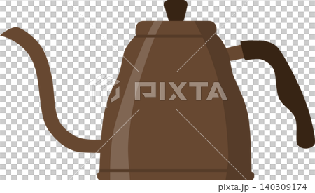 Pour Over Coffee Kettle Flat Illustration Coffee Brewing Equipment Pour Over Coffee Kettle Flat Illustration Coffee Brewing Equipment 140309174