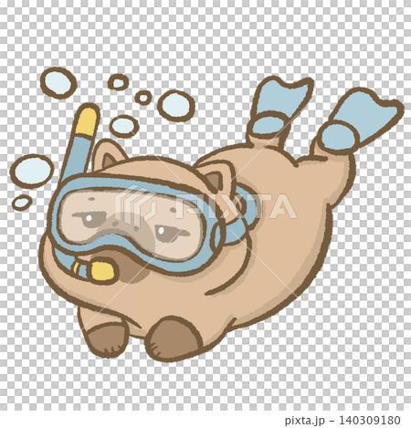 Cute Capybara Wearing Snorkel Mask Swimming Underwater Tropical Ocean Adventure Marine Life Exploration Summer Vacation Character Illustration Cute Capybara Wearing Snorkel Mask Swimming Underwater Tropical Ocean Adventure Marine Life Exploration Summer Vacation Character Illustration 140309180