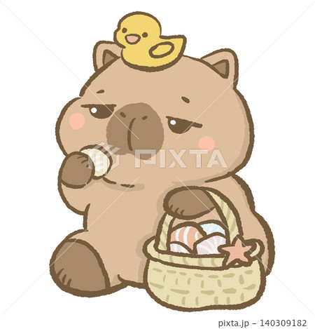 Cute Capybara Holding Seashell With Basket Full Of Shells And Starfish Beach Treasure Hunt Summer Vacation Coastal Adventure Character Illustration Cute Capybara Holding Seashell With Basket Full Of Shells And Starfish Beach Treasure Hunt Summer Vacation Coastal Adventure Character Illustration 140309182