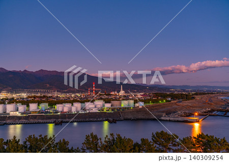 (静岡県)田子の浦港 夕景 (静岡県)田子の浦港 夕景 140309254