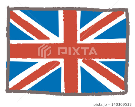 手描きのイギリス国旗 手描きのイギリス国旗 140309535