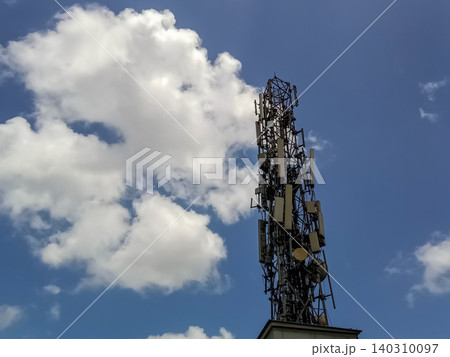 Telecommunications Equipment on Rooftop Telecommunications Equipment on Rooftop 140310097