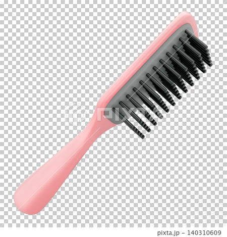 Pastel pink Hair Brush 3d Illustration Pastel pink Hair Brush 3d Illustration 140310609