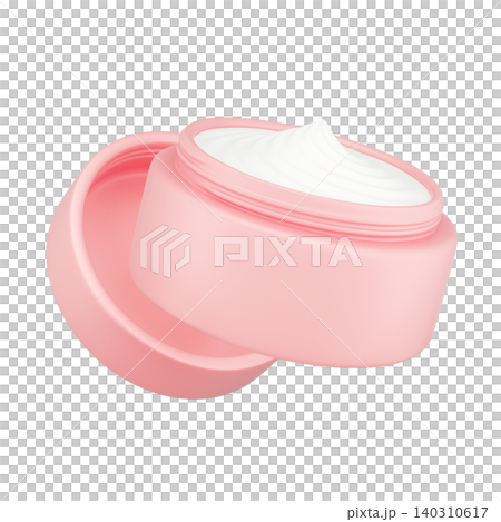 Beauty cream face, Cream jar cosmetic, 3d Illustration Beauty cream face, Cream jar cosmetic, 3d Illustration 140310617