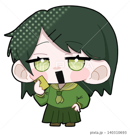 女の子セーラー服ミニキャラのイラスト 女の子セーラー服ミニキャラのイラスト 140310693