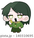 女の子セーラー服ミニキャライラスト(キラキラ目) 140310695