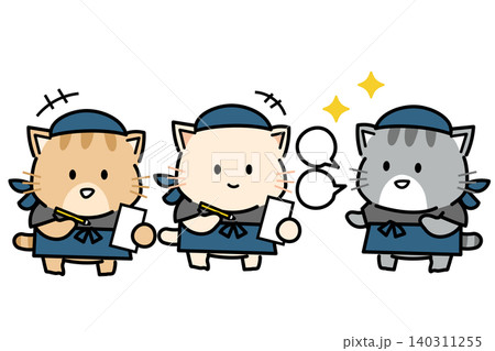 新人にわかりやすく説明する猫のキャラクター 新人にわかりやすく説明する猫のキャラクター 140311255