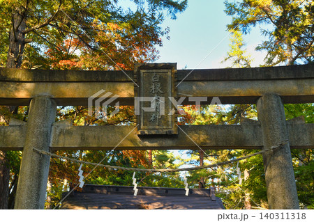 草津温泉 白根神社 美しい秋の紅葉の境内 (群馬県吾妻郡草津町) 草津温泉 白根神社 美しい秋の紅葉の境内 (群馬県吾妻郡草津町) 140311318