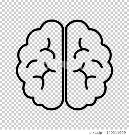 Simple brain icon / Image material for thinking, AI, and intelligence Simple brain icon / Image material for thinking, AI, and intelligence 140311699