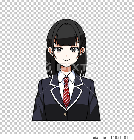 High school girl ① Upper body High school girl ① Upper body 140311813