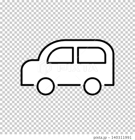 一個簡單的側向汽車圖示。 一個簡單的側向汽車圖示。 140311991