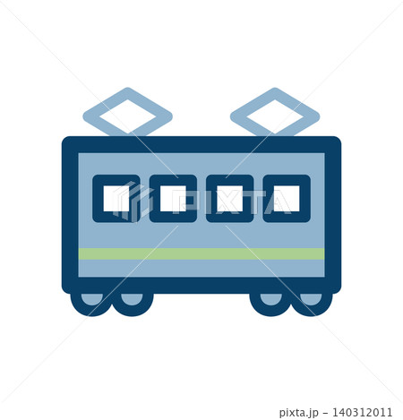 横から見たシンプルな電車のアイコン 横から見たシンプルな電車のアイコン 140312011