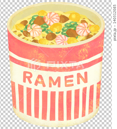 一杯敞開的泡麵插圖 一杯敞開的泡麵插圖 140312085