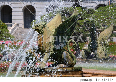 The decorative fountain in the main garden of the Akasaka Palace, State Guest House, which is a national treasure of Japan and hasn't changed for 100 years The decorative fountain in the main garden of the Akasaka Palace, State Guest House, which is a national treasure of Japan and hasn't changed for 100 years 140312117