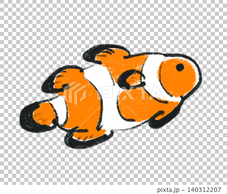 手描き風のカクレクマノミのイラスト 手描き風のカクレクマノミのイラスト 140312207