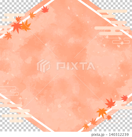 Japanese-style maple leaf diamond frame 2_square Japanese-style maple leaf diamond frame 2_square 140312239