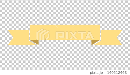 Simple yellow ribbon frame material with no outline, facing upwards. Simple yellow ribbon frame material with no outline, facing upwards. 140312468