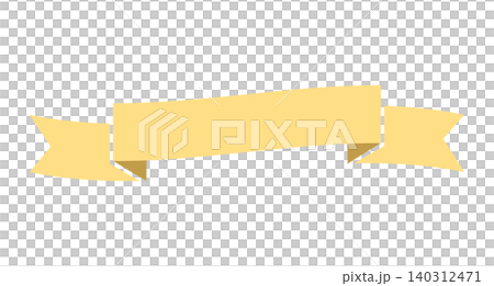 Simple yellow ribbon frame material with no outline - wave Simple yellow ribbon frame material with no outline - wave 140312471