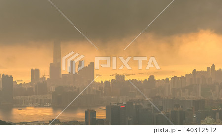 May 25 2026 Kowloon skyline sunset harbor urban view May 25 2026 Kowloon skyline sunset harbor urban view 140312512
