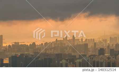 May 25 2026 Kowloon skyline sunset harbor urban view May 25 2026 Kowloon skyline sunset harbor urban view 140312514