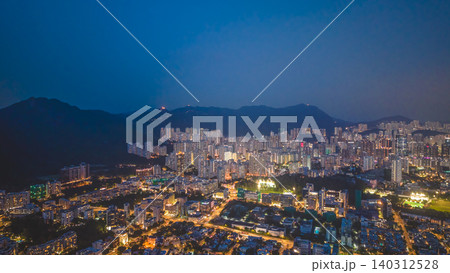 May 29 2022 a North Kowloon skyline panoramic night May 29 2022 a North Kowloon skyline panoramic night 140312528