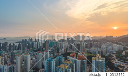 May 29 2022 A Kowloon West skyline at sunset May 29 2022 A Kowloon West skyline at sunset 140312552