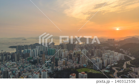 May 29 2022 A Kowloon West skyline at sunset May 29 2022 A Kowloon West skyline at sunset 140312556