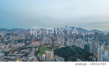 May 29 2022 a Kowloon skyline dense urban panorama May 29 2022 a Kowloon skyline dense urban panorama 140312583