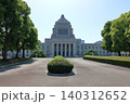 The exterior of the Japanese National Diet Building, the Kokkaigijido, located in Nagatacho Tokyo Japan 140312652