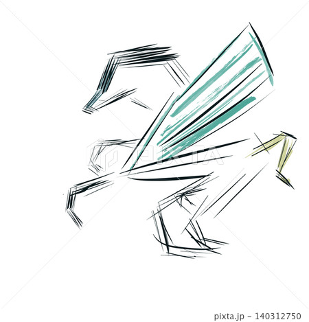 躍動感と飛躍のイメージ抽象イラスト 躍動感と飛躍のイメージ抽象イラスト 140312750