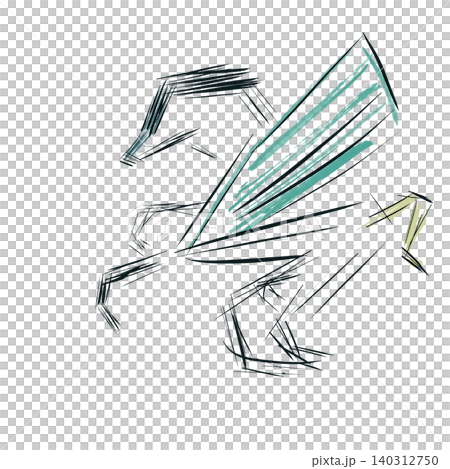 躍動感と飛躍のイメージ抽象イラスト 躍動感と飛躍のイメージ抽象イラスト 140312750
